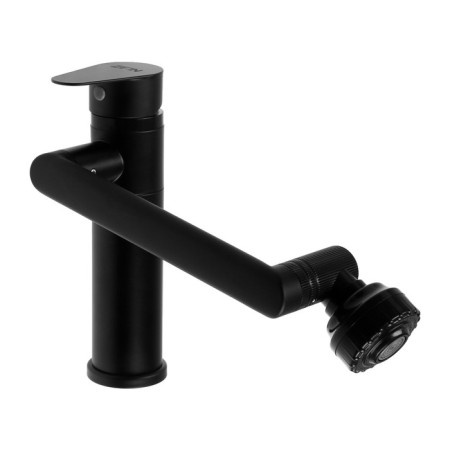 Zein Z3509 sink mixer, pour 360 °, 35 mm cartridge, brass, black-8