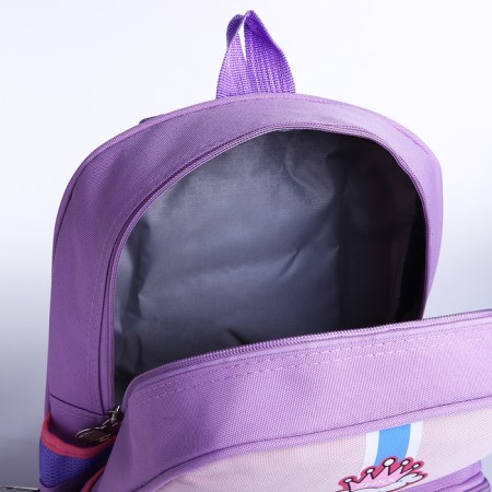 Baby backpack on lightning, 3 outer pockets, purple color-4