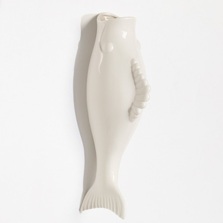 Nastenna-Vaza Decor "Fish" 26.2 x 7.3 cm, white-3