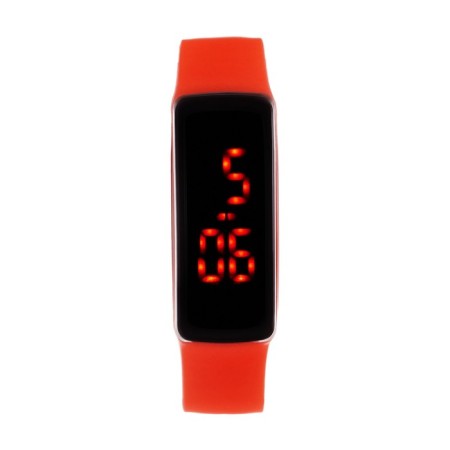 Watch of wrist, electronic children's "glare", silicone strap, dial 5 x 2 cm, red-1