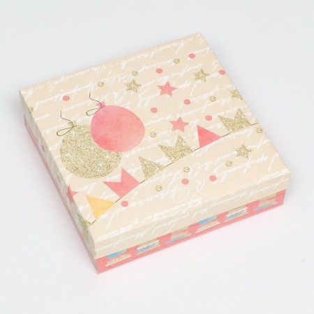 Folding box, "holiday balls" 23 x 23 x 6.5 cm-2