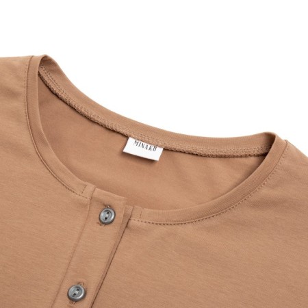 Women's longliva Minaku: Basic Line Beige Color, Rr. 46-6