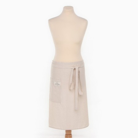 Apron Ethel ECO, Milk color, 60x64 +/- 6 cm, 70% HL, 30% linen, 190 g/m2-5