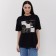 Female T-shirt, black color, ONE SIZE (42-46)