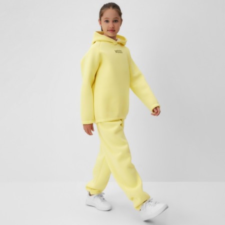 Kids (hoodies, trousers) minku: Basic Line Kids, Oversize, yellow color, height 158-24