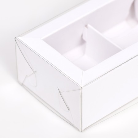 Folding box with a transparent lid, 10 x 6 x 3.5 cm, white-3