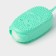 Silicone brush for the body with foam rubber "Mouse", green color