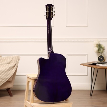 Acoustic guitar Music Life QD-H38Q-HW, purple-4