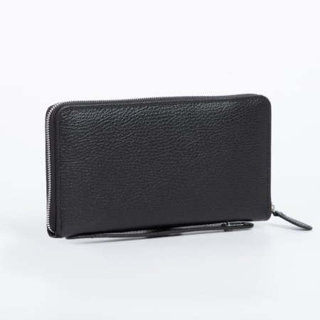 Male purse on lightning for Textura bills, for cards, for coins, black color-1