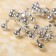 Miniature puppet "garland - ball" length 1 meter, toy: 1.5 × 0.8 cm, silver color