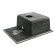 Sin for a kitchen made of stone Zein 150/Q4, 575 x 470 mm, rectangular, overflow, black color
