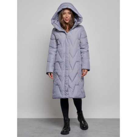 Coat insulated winter female, size 44, blue color-4