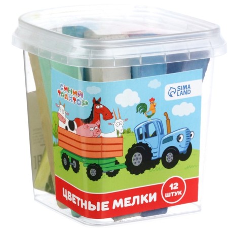 Set of colored crayons Blue Tractor, 12 pieces, 10 colors-2