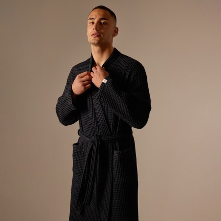 Wafel dressing gown men SL Home: BOHO "Dark Mare", size XL, 100% cotton, 280 g/m2-4