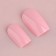 Nyud overhead nails, 24 pcs, adhesive plates, square shape, glossy pale pink color