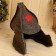 Bath set "Senior in the bath" hat, rug, mitten