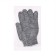 Gloves, x/b, knitting grade 10, 5 threads, with PVC dots, size 9, gray, Greengo