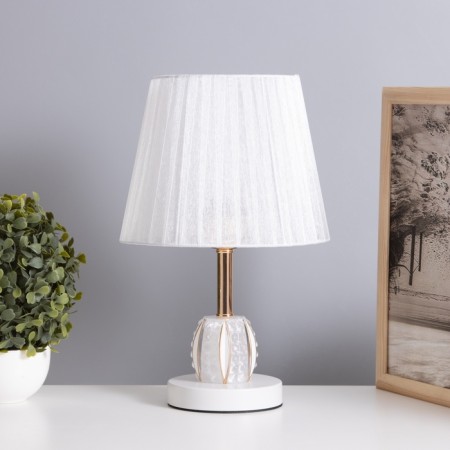 Table lamp "Claudia" 1x40W E27 1x5W LED white/transparent 21x21x34cm
