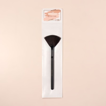 Makeup brush, fan, 16.5 (+/- 1) cm, black color-7