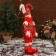 New Year's Jester "in a brilliant suit" moves, 48x16 cm, red