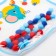 Bibslate for feeding "Baby - Pompom" waterproof on Velcro, with pompom, mix