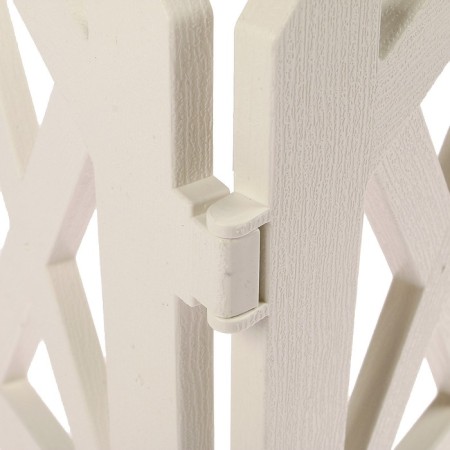 Decorative fence, 35 × 232 cm, 4 sections, plastic, white, Modern, Greengo-10