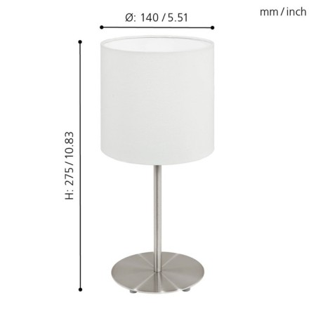 Passteri table lamp, 1x40W E14, Nickel color-2