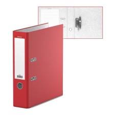 A4, 70 mm, Erichkrause, Standard, Bumvinyl, with label on the spine, lower metal knant, red