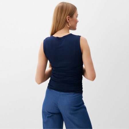 T-shirt female minku: Basic line color dark blue , rr 48-2