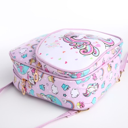 Baby backpack on lightning, lilac-pink color-9