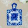 Cheese board, gzhel, porcelain, 26x17 cm
