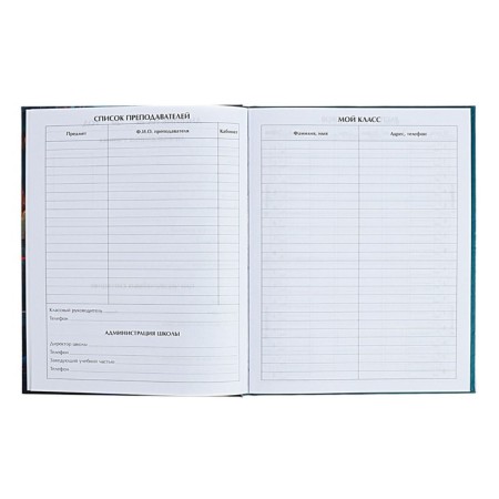 Diary for grades 5-11 anime. Girl, hard cover, glossy lamination, 48 sheets-4