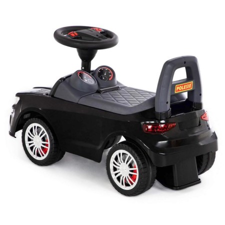 Supercar roller skate car No. 6 with a sound signal, black color-2