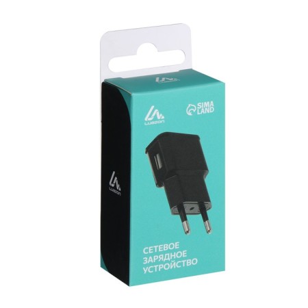 Network charger Luazon LN-100AC, 1 USB, 1 A, black-3