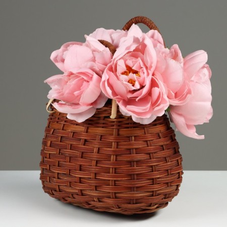 Wicker basket, 17 x 11 x 13.5/25.5 cm, rattan-1