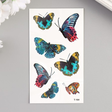 Tattoo on the body color "butterflies" 10.5x6 cm