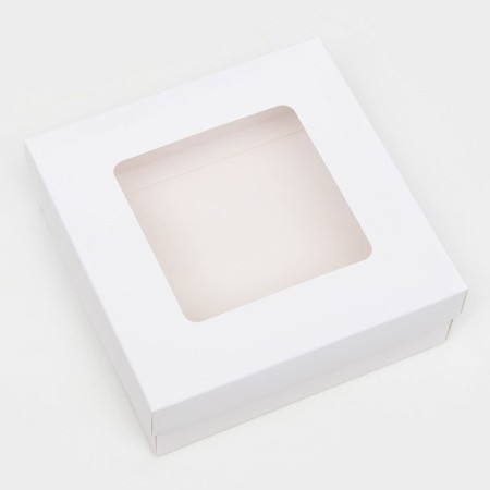 The box is folding, the lid is, with the window, white, 15 x 15 x 5 cm-1