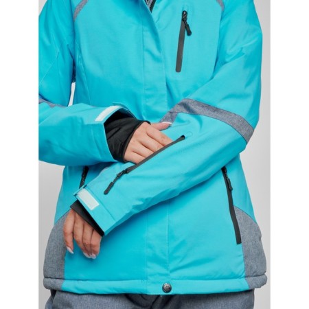 Ski jacket female winter, size 42, blue color-8