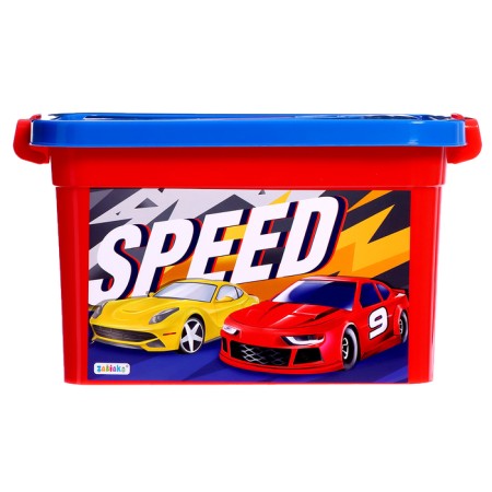 Box for storing toys "Cool cars", 6.5 liters-1