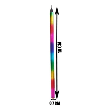 Pencil Blackographic "Rainbow" The hardness of HB, holography, sharpened, with a rhinestone-2