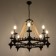 Chandelier "Castle" 8he14 40w Black 83x83x70-110cm Bayerlux