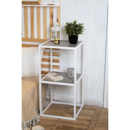 Shelving 2, 400x400x782, White Muar/Metropolitan Gray