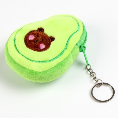 Soft wallet "Avocado" on a key fob, 10 cm, species mix-3