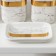 A set of accessories for the bathroom "Kohang", 4 items (soap dish, soap dispenser, 2 glasses), white color