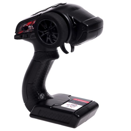Drift radio controlled machine, drift, battery, light and smoke effects, interchangeable wheels, red color-10