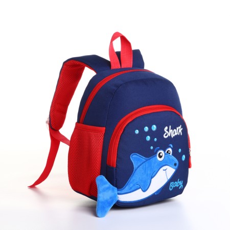 Baby backpack on lightning, blue color