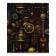 Notebook of 48 sheets in a cage on a clip "Steampank", cover coated cardboard, glossy lamination, mix