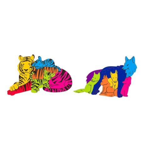 Mosaic Puzzle 2 in 1, from the tree "Tigers and Wolves"
