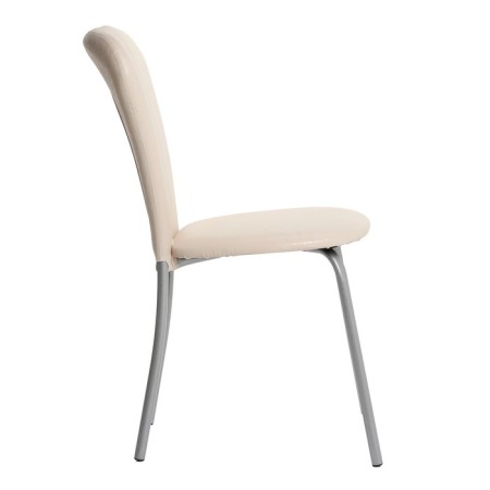 Cafe-2 chair, silver metallic/milk reptile-3