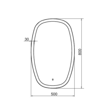 Mirror Comforty Cosmea 50, LED backing, contactless sensor, 50x80 cm-2
